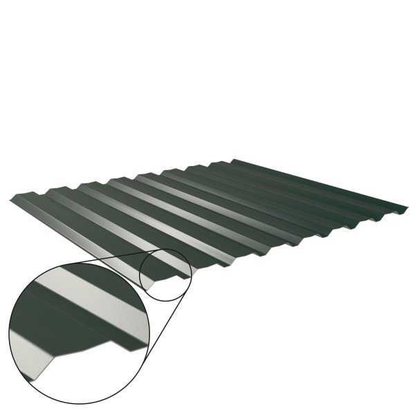 W-20/1100LAZ, RAL 6005-moosgrün D=0,50 mm, 60µm Puramid/RSB