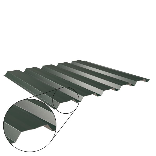 W-35/1035LAZ, RAL 6005-moosgrün D=0,50 mm, 60µm Puramid/RSB