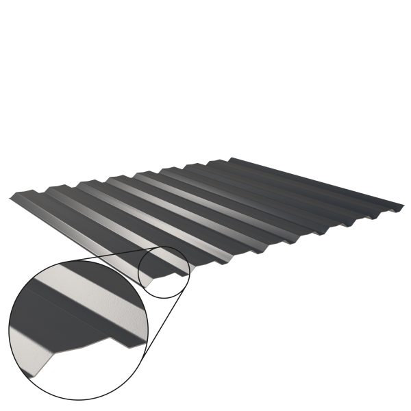 W-20/1100LA, RAL 7016-anthrazitgrau D=0,50 mm, 60µm Puramid/RSB