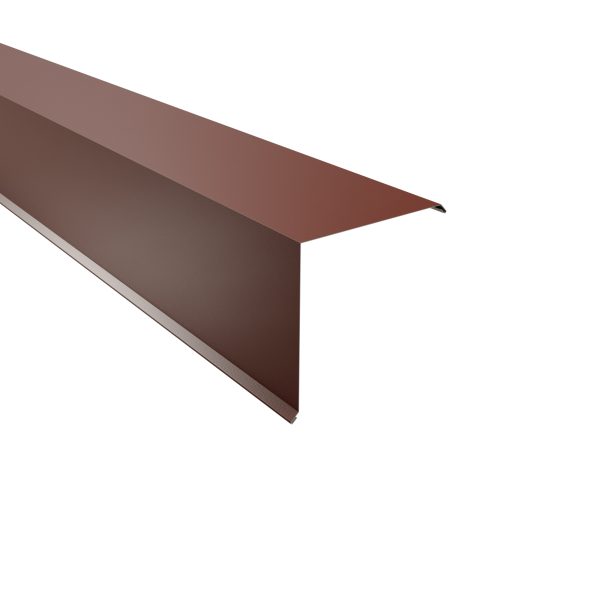 Ortgangwinkel, gesickt, 115 x115 mm 60µm Puramid, RAL 8012-rotbraun