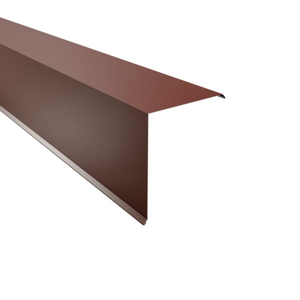 Ortgangwinkel, gesickt, 115x115x2000 mm 60µm Puramid, RAL 8012-rotbraun