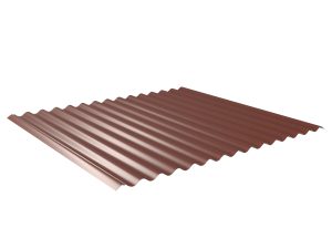 W-1/1064LK, RAL 8012-rotbraun Profil 76/18-Sinus, D=0,50 mm, 60µm Puramid/RSB