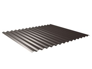 W-1/1064LK, Farbe 8017-schokobraun Profil 76/18-Sinus, D=0,50 mm, 60µm Puramid/RSB