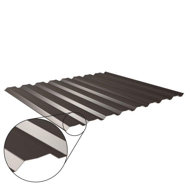 W-20/1100LAZ, RAL 8017-schokobraun D=0,50 mm, 60µm Puramid/RSB