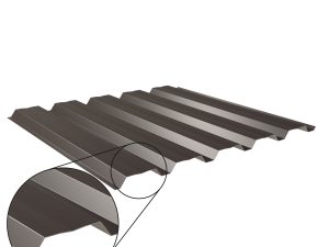 W-35/1035LAZ, RAL 8017-schokobraun D=0,50 mm, 60µm Puramid/RSB