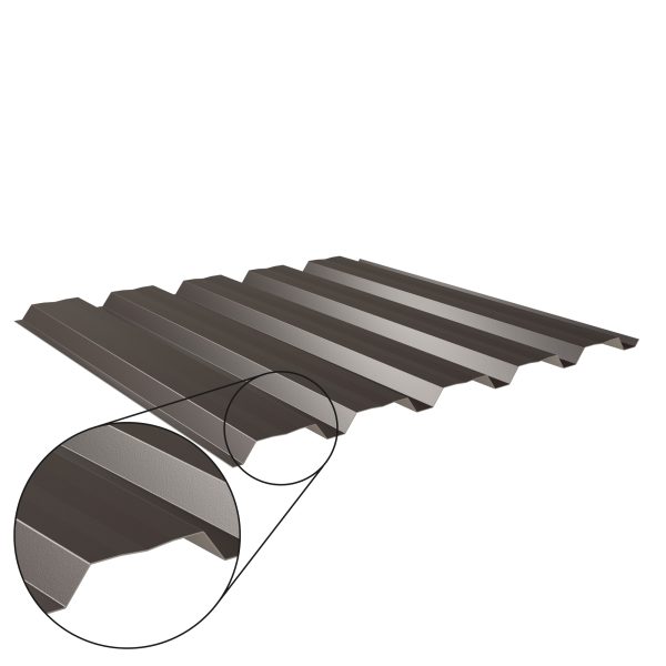 W-35/1035LAZ, RAL 8017-schokobraun D=0,50 mm, 60µm Puramid/RSB