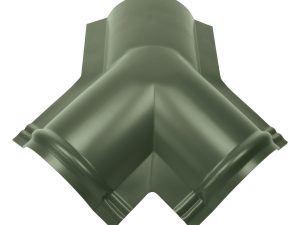 Y-Stücke für Firstbleche, halbrund 15-30° Dachneigung, Farbe 11-nadelgrün