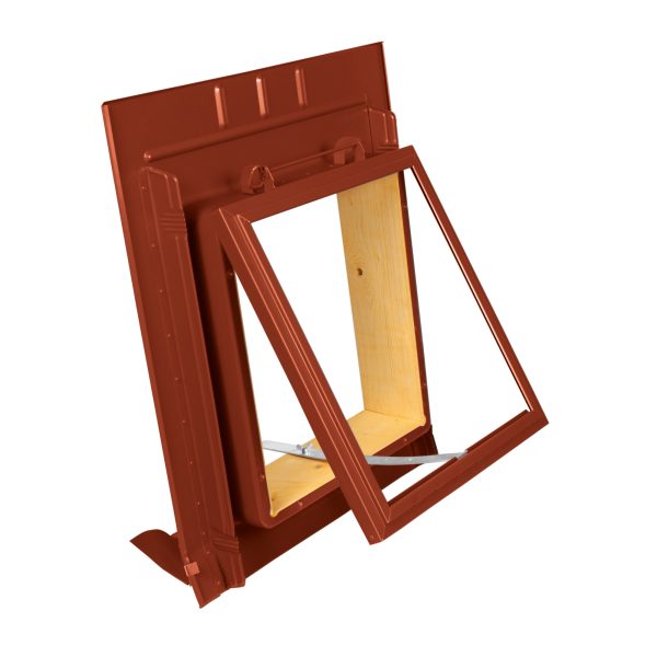 Universal-Dachausstiegsfenster 520x450 mm, Farbe 29-rot
