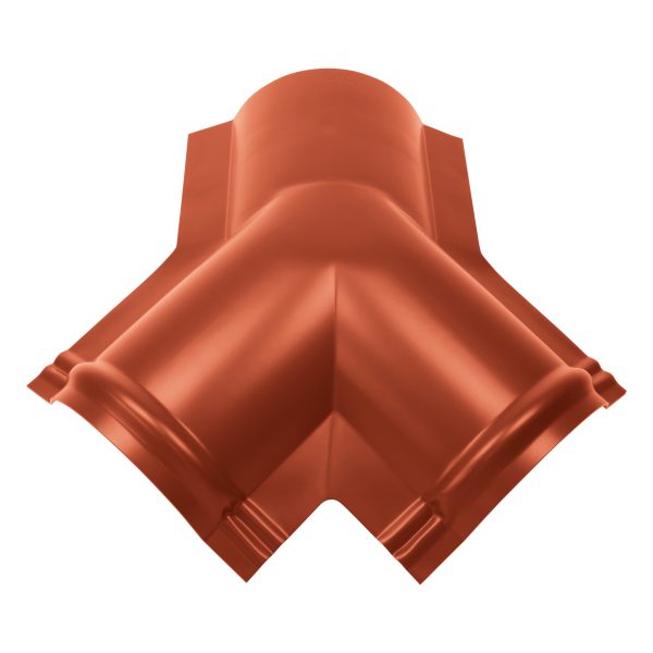 Y-Stücke für Firstbleche, halbrund 15-30° Dachneigung, Farbe 29-rot