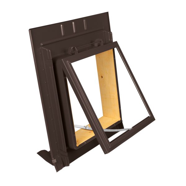 Universal-Dachausstiegsfenster 520x450 mm, Farbe 32-dunkelbraun