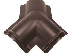 Y-Stücke für Firstbleche, halbrund 30-45° Dachneigung, Farbe 32-dunkelbraun