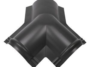 Y-Stücke für Firstbleche, halbrund 30-45° Dachneigung, Farbe 33-schwarz