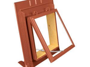 Universal-Dachausstiegsfenster 520x450 mm, Farbe 75-ziegelrot