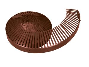 Traufenlüftungskämme, a´ 5,- lfdm. Farbe 75-ziegelrot