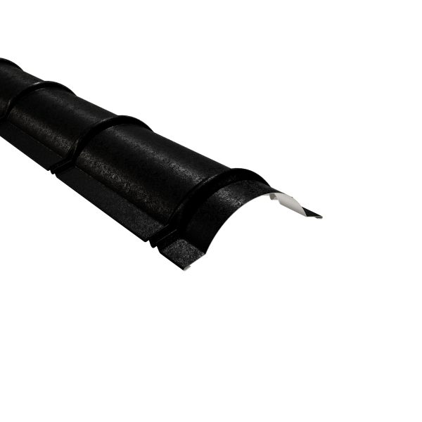 Firstbleche, halbrund, 1860 mm 80µm Shimoco, RAL 9005-tiefschwarz