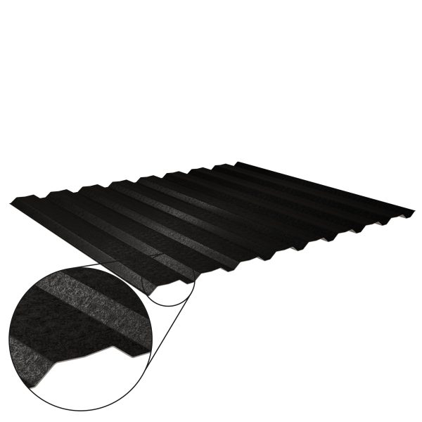 W-20/1100LAZ, RAL 9005-tiefschwarz D=0,50 mm, 80µm Shimoco/RSB