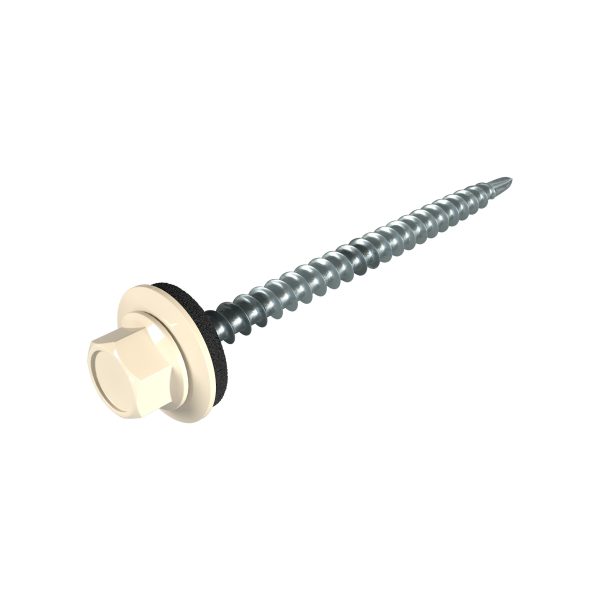 SW8-Schrauben, 4,8 x 60 mm RAL 1015-hellelfenbein, á 100 Stück