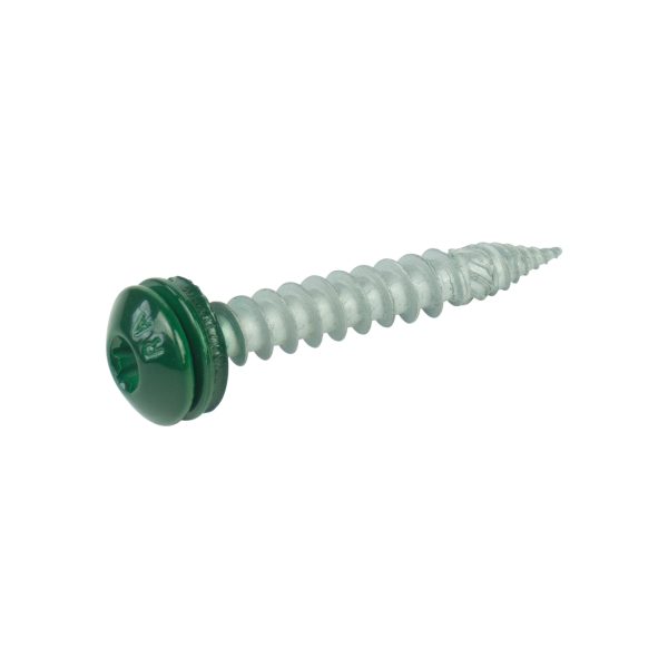 A2/Bimetallschrauben, spanlos, RAL 6005 Pan Head, 6,0 x 40 E12, a´100 Stück