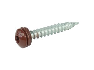 A2/Bimetallschrauben, spanlos, RAL 8012 Pan Head, 6,0 x 40 E12, a´100 Stück