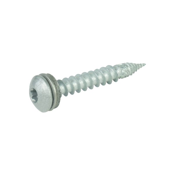 A2/Bimetallschrauben, spanlos, RAL 9006 Pan Head, 6,0 x 40 E12, a´100 Stück