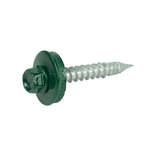 A2/Bimetallschrauben, kopflackiert RAL 6005 6,0 x 40 E19, a´100 Stück, spanlose Verarbeitung