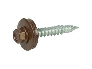 A2/Bimetallschrauben, kopflackiert RAL 8011 6,0 x 40 E19, a´100 Stück, spanlose Verarbeitung