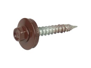 A2/Bimetallschrauben, kopflackiert RAL 8012 6,0 x 40 E19, a´100 Stück, spanlose Verarbeitung