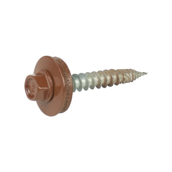 A2/Bimetallschrauben, kopflackiert RAL 8004 6,0 x 40 E19, a´100 Stück, spanlose Verarbeitung