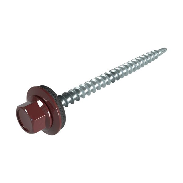 SW8-Schrauben, 4,8 x 60 mm RAL 3005-weinrot, á 100 Stück