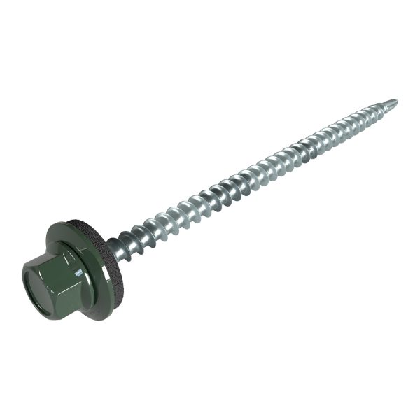 SW8-Schrauben, 4,8 x 80 mm RAL 6020-chromoxidgrün, á 100 Stück