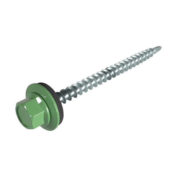 SW8-Schrauben, 4,8 x 60 mm RAL 6002-laubgrün, á 100 Stück