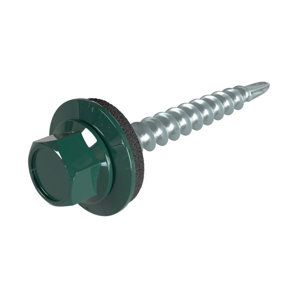 SKH-Schrauben, 4,8 x 35 mm RAL 6005-moosgrün, á 100 Stück