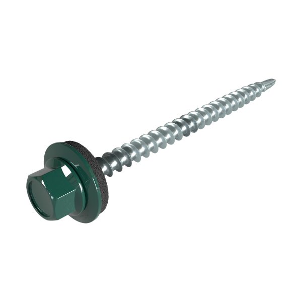 SW8-Schrauben, 4,8 x 60 mm RAL 6005-moosgrün, á 100 Stück