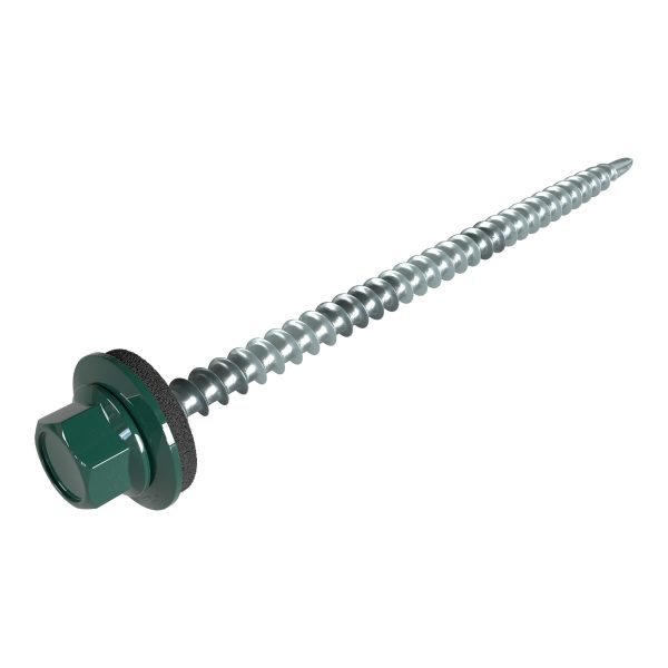 SW8-Schrauben, 4,8 x 80 mm RAL 6005-moosgrün, á 100 Stück
