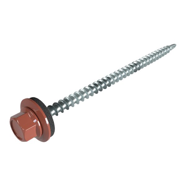 SW8-Schrauben, 4,8 x 80 mm RAL 8012-rotbraun, á 100 Stück