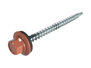 SW8-Schrauben, 4,8 x 60 mm RAL 8004-kupferbraun, a´100 Stück