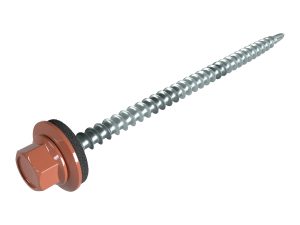 SW8-Schrauben, 4,8 x 80 mm RAL 8004-kupferbraun, a´100 Stück