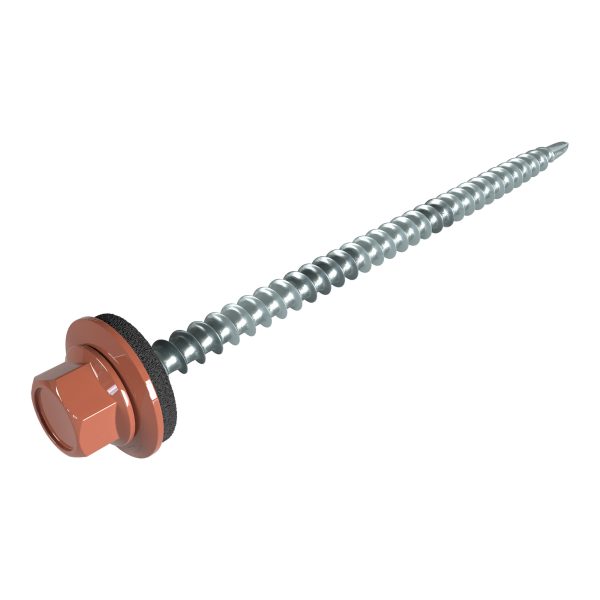 SW8-Schrauben, 4,8 x 80 mm RAL 8004-kupferbraun, a´100 Stück