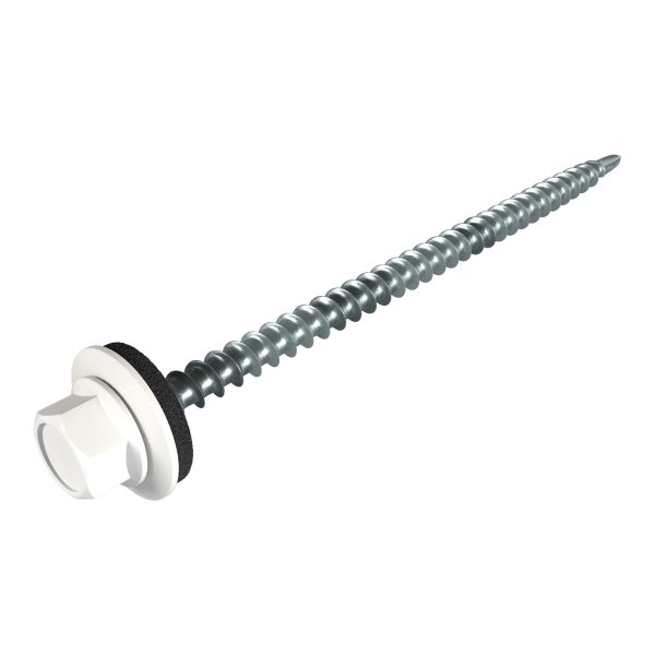 SW8-Schrauben, 4,8 x 80 mm RAL 9010-reinweiß, a´100 Stück
