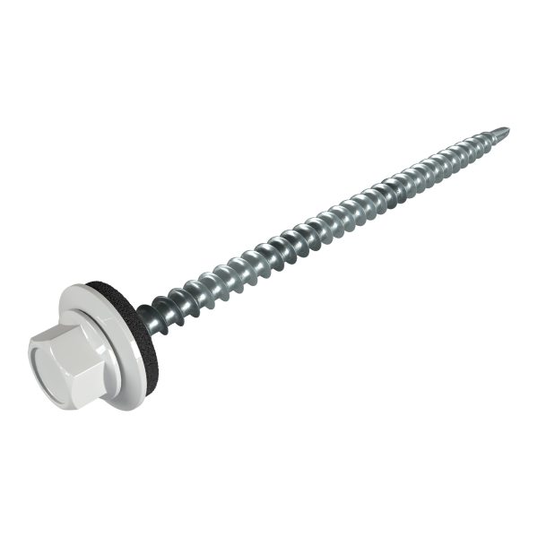 SW8-Schrauben, 4,8 x 80 mm RAL 9002-grauweiß, á 100 Stück