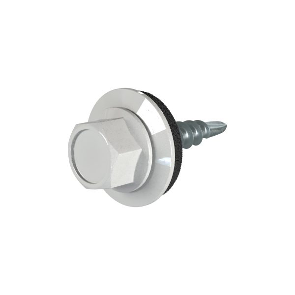 SKM-Schrauben, 4,8 x 19 mm RAL 9006-weißaluminium, a´100 Stück