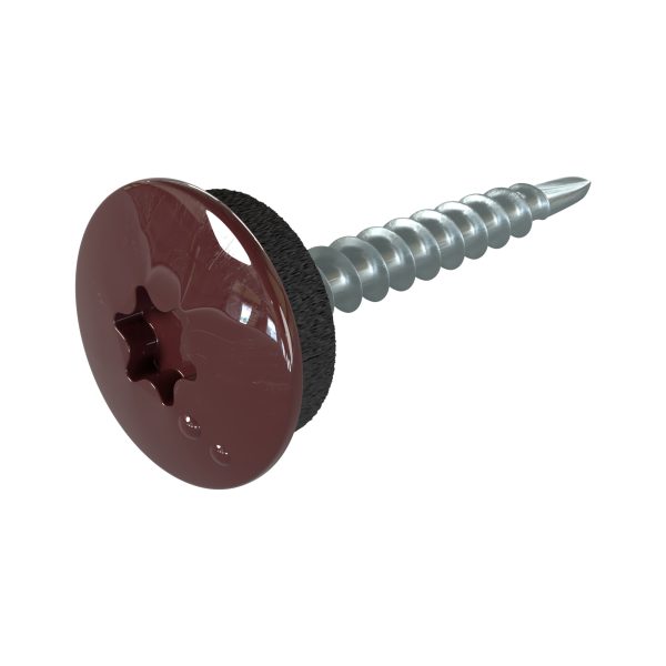 TTAP- Schrauben, 4,8 x 35 mm RAL 3005-weinrot, a´ 100 Stück