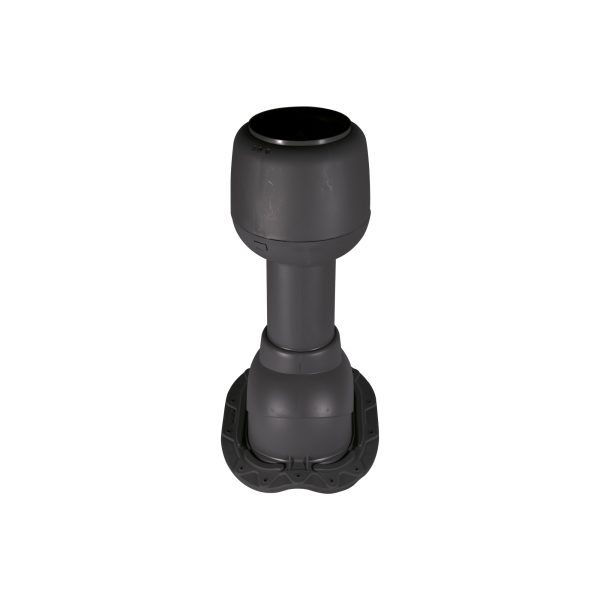Dunstrohr mit Grundplatte, kompl. für Pfannenbleche, Farbe 33-schwarz