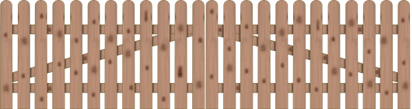 Frieslandzaun Fichte Hellbraun Doppeltor 300 x 80 cm, gerade VE = 003
