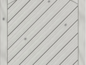 Lyon Dichtzauntür, Fichte Grau 100x180/165 cm, mit Rankgitter VE = 006