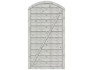 Monegro Dichtzauntür Fichte Grau 100x180/161 cm VE = 006