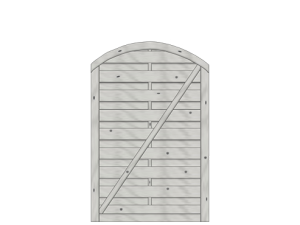 Monegro Dichtzauntür Fichte Grau 100x150/131 cm VE = 006
