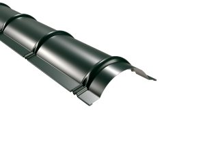 Firstbleche, halbrund, 1860 mm 25µm Polyester, RAL 6005-moosgrün