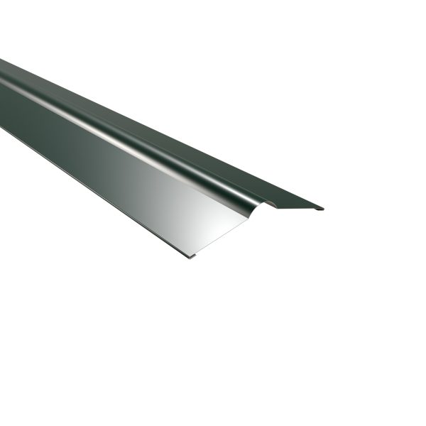 Firstbleche, flach, 140x140x2000 mm 25µ Polyester, RAL 6005-moosgrün