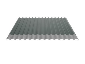W-1/1064LK, RAL 6005-moosgrün Profil 76/18-Sinus, Aluminium D=0,70 mm, 25µm Polyester